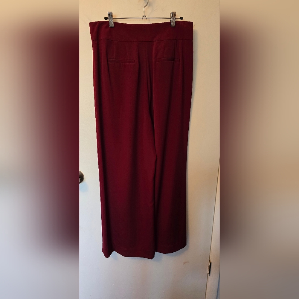 Lafayette 148 Burgundy Silk Trousers NWT
